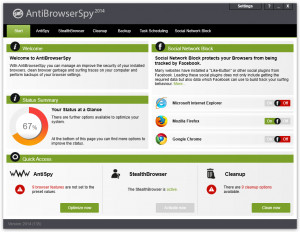 AntiBrowserSpy - náhled
