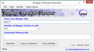 Blogger Sitemap Generator - náhled