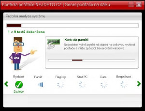 Kontrola počítače - náhled