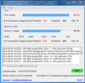 CPU Monitor and Alert - náhled
