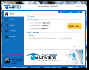 Clearsight Antivirus - náhled