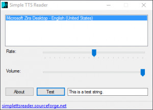 Simple TTS Reader - náhled