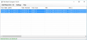 File Hash Compare - náhled