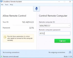 CloudBerry Remote Assistant - náhled
