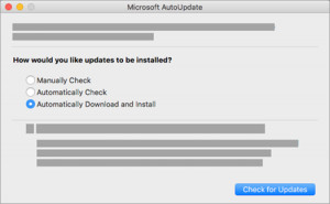 Microsoft AutoUpdate - náhled
