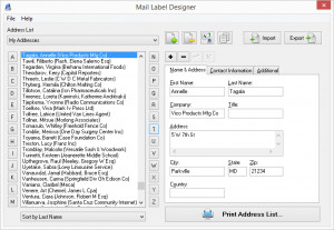 Mail Label Designer - náhled