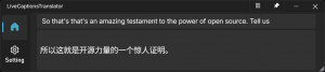 LiveCaptions Translator - náhled