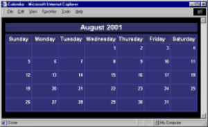 AutoSiteCalendar - náhled