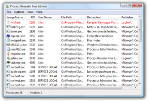 Process Revealer Free Edition - náhled