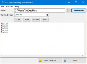 Dummy File Generator - náhled