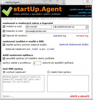 StartUp Agent - náhled