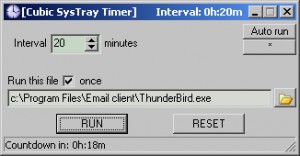 SysTray Timer - náhled