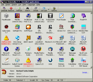 Free Uninstaller - náhled