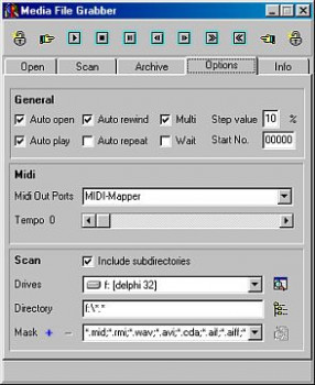 Media File Grabber - náhled
