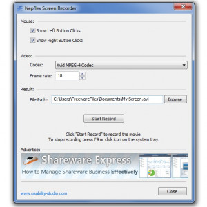 Nepflex Screen Recorder - náhled