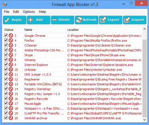 Firewall App Blocker - náhled