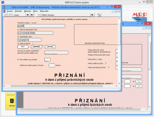 MPR-K/S, účetní systém - náhled