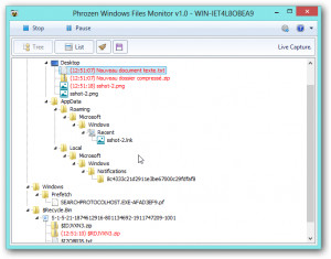 Phrozen Windows File Monitor - náhled