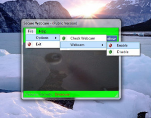 Secure Webcam - náhled