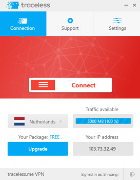 Traceless VPN - náhled