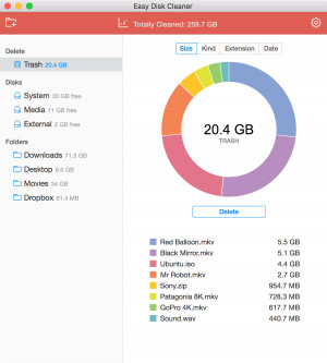 Easy Disk Cleaner - náhled