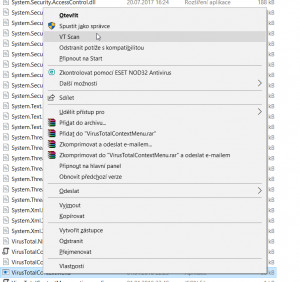 Virus Total Context Menu - náhled