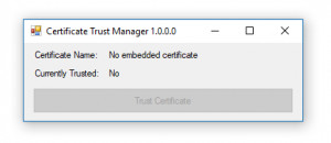 CertTrustManager - náhled
