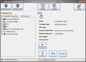 Innovative Firewall Manager - náhled