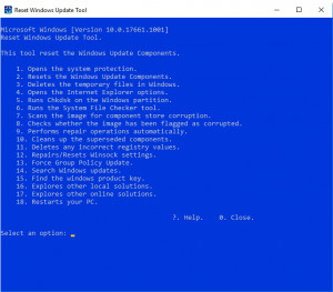 Reset Windows Update Tool - náhled