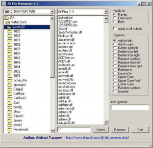 All File Renamer - náhled