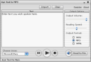 Aye Text to MP3 - náhled