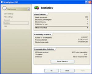 Spam filtr pro Outlook a Express, Windows Poštu a  - náhled
