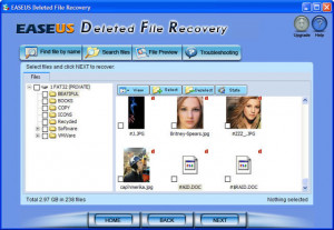 EASEUS Deleted File Recovery - náhled