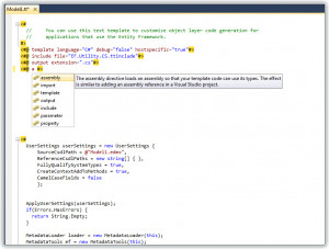 T4 Editor for Visual Studio - náhled