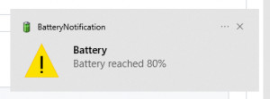 Battery Notification tool - náhled