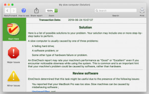 EtreCheckPro - náhled