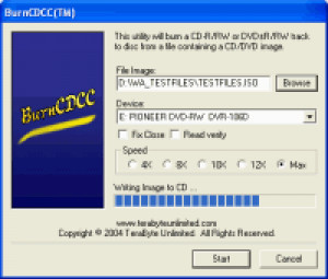 BurnCDCC - náhled