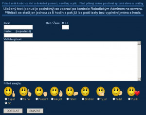 Generátor diskusního webu - Blogu - náhled