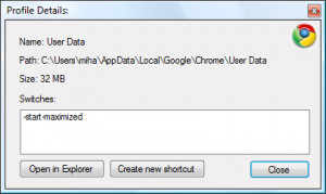 Google Chrome Backup - náhled