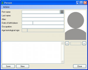 PersonsDatabase - náhled