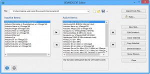 Arduino BOARDS.TXT Editor - náhled