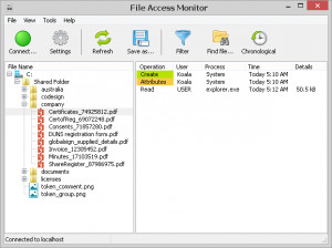 SoftPerfect File Access Monitor - náhled