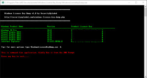 Windows License Key Dump - náhled