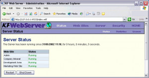 KF Web Server - náhled
