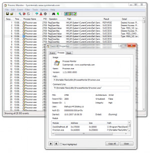 Process Monitor - náhled