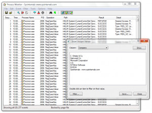 Process Monitor - náhled