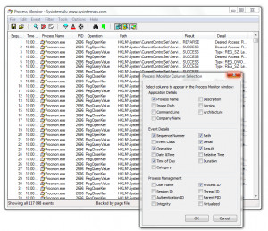 Process Monitor - náhled