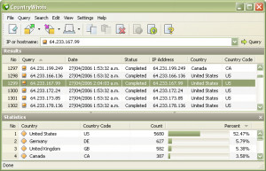 CountryWhois - náhled