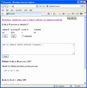 Procenta - matematika online - náhled