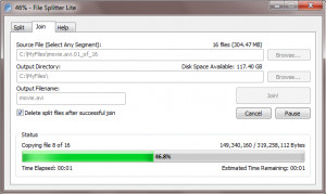 File Splitter Lite - náhled